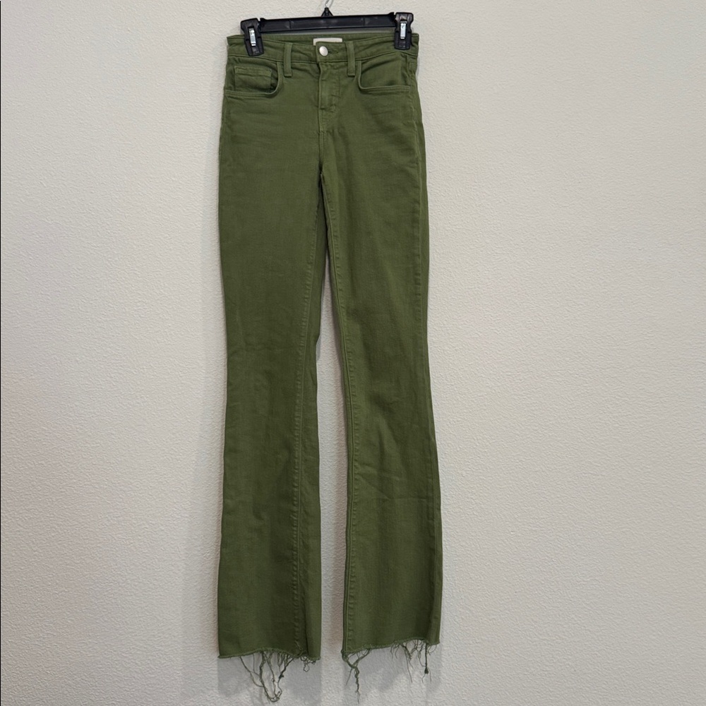 L'AGENCE Green Cotton Blend Material